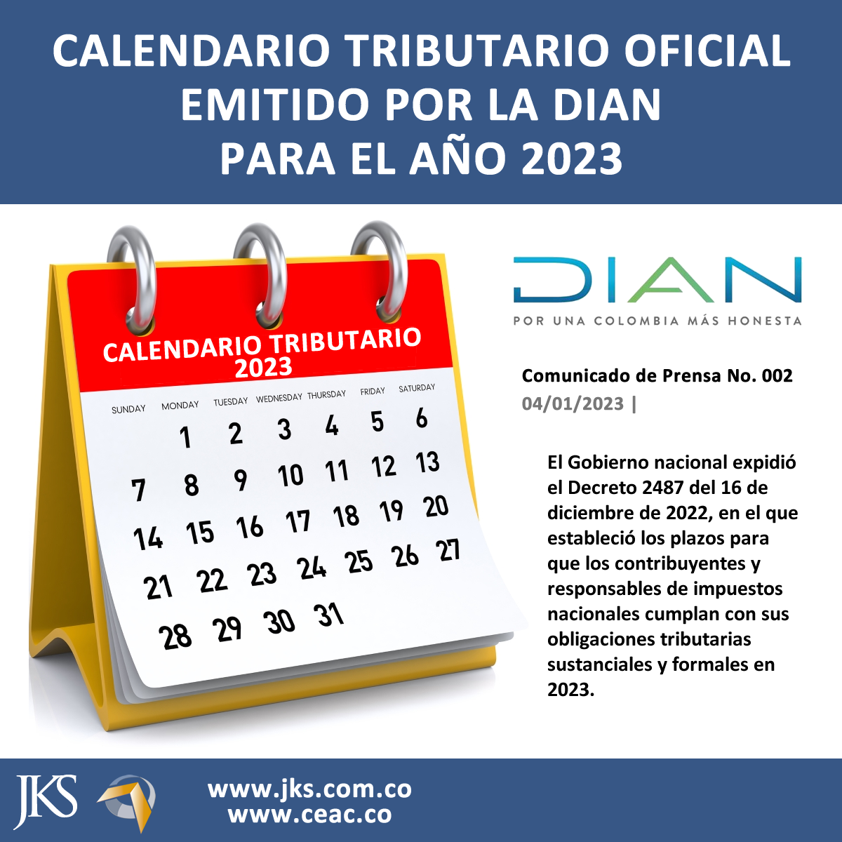Calendario Tributario 2023